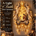 Décoration murale de Noël « Étoile de Bethléem » – Crèche lumineuse, ornement suspendu, éclairage LED, décoration d’intérieur pour les fêtes