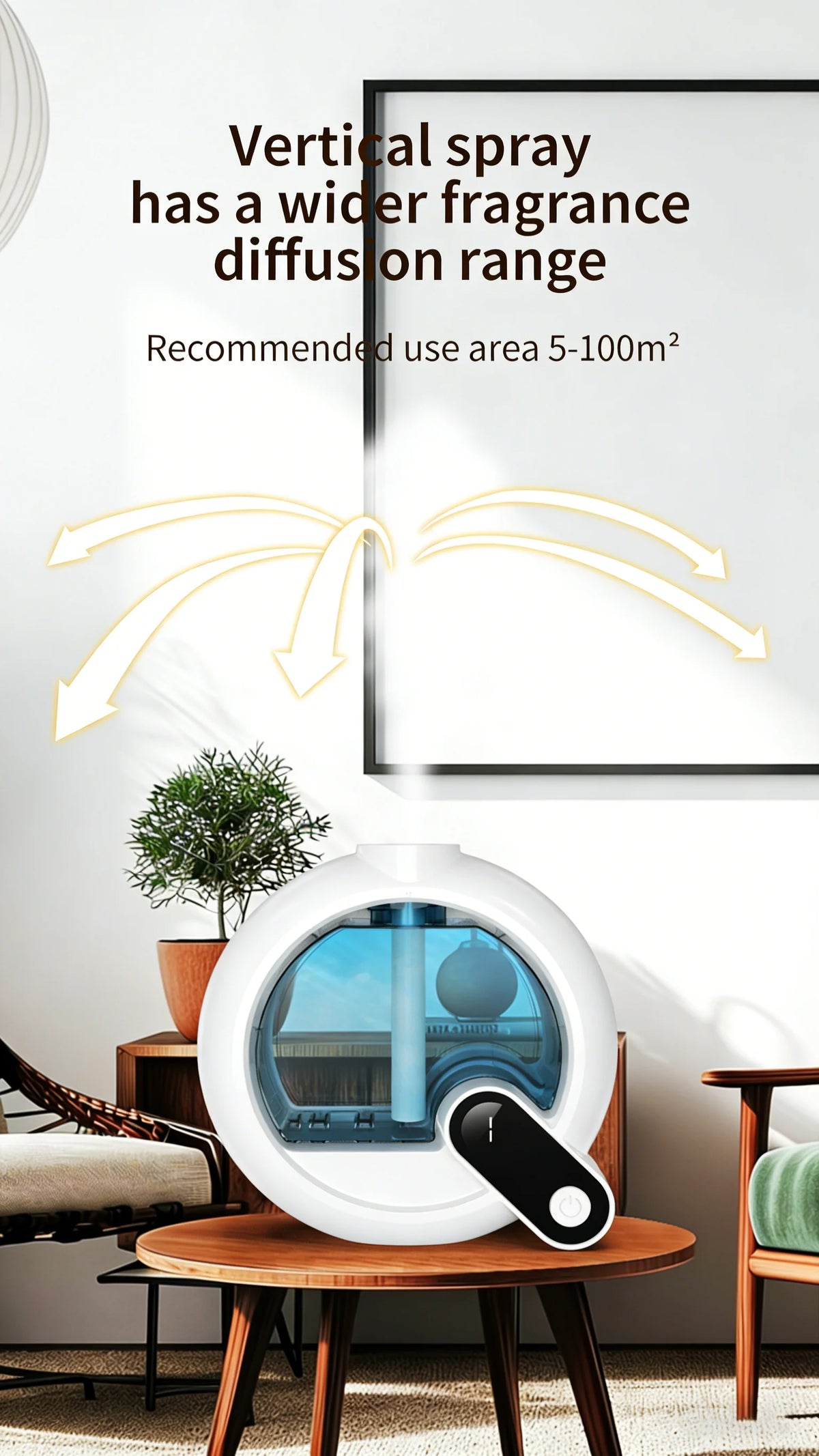 Nouveau diffuseur d'aromathérapie intelligent : vaporisateur de parfum automatique mural, diffuseur sans eau, rechargeable, idéal pour la maison
