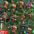 10/20/30 pièces Série Parachute du Père Noël Décoration en bois faite à la main pour la maison et le jardin Cadeau de Noël
