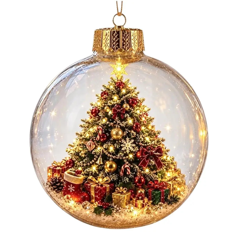 Décorations lumineuses sur le thème de Noël : casse-noisette, renne, bonhomme de neige et sapin ; pendentifs décoratifs lumineux en forme de boule de cristal.