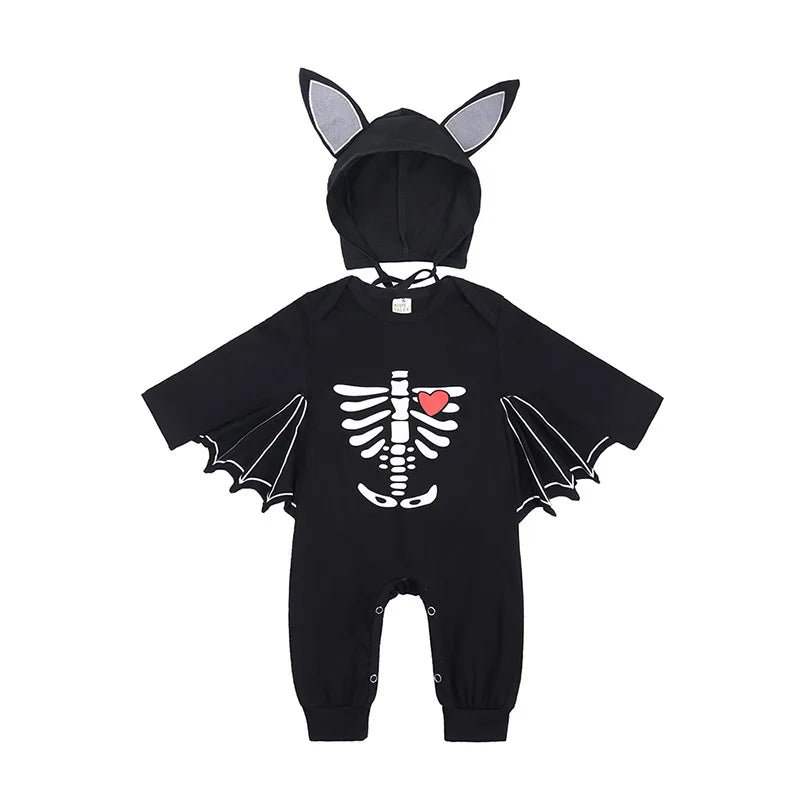 Combinaison citrouille d'Halloween pour bébés et jeunes enfants (garçons et filles) – Modèle sans manches pour tout-petits