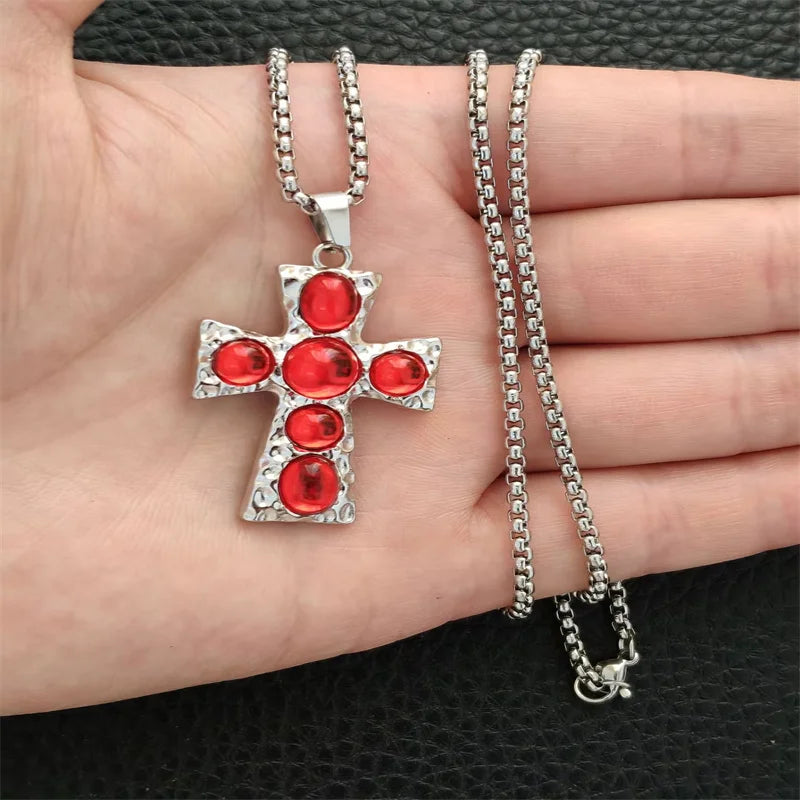 Collier croix rétro gothique, style européen et américain, pour hommes et femmes, tendance streetwear hip-hop, polyvalent