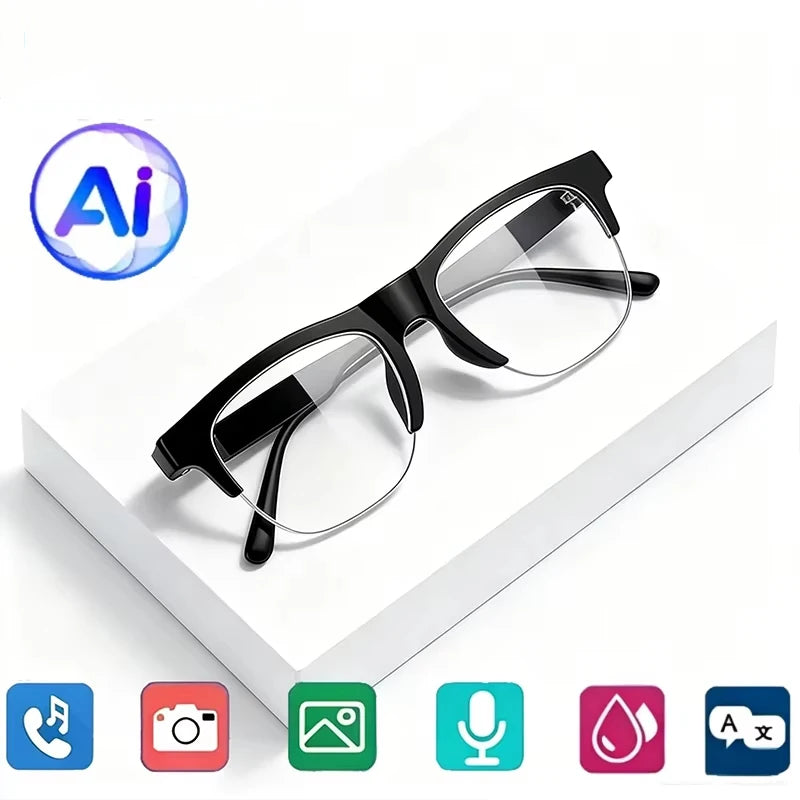 Lunettes Intelligentes Lenovo avec Assistant Vocal, Contrôle Tactile Musical, Appel Bluetooth, Lunettes de Soleil Tendance pour Sports de Plein Air Hommes et Femmes, Nouveauté 2026