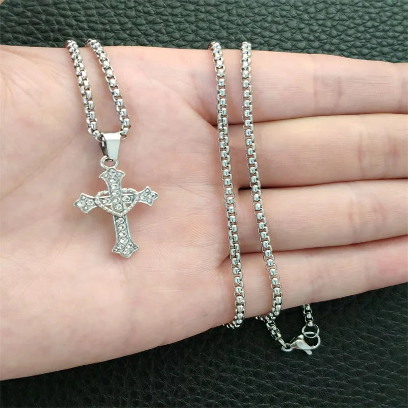 Collier croix rétro gothique, style européen et américain, pour hommes et femmes, tendance streetwear hip-hop, polyvalent