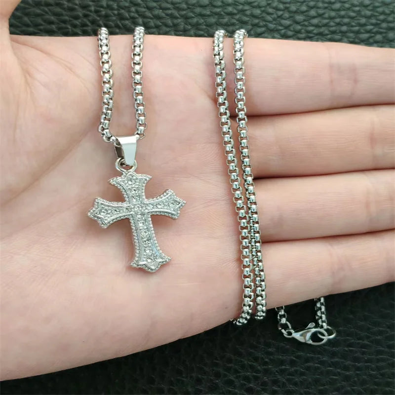 Collier croix rétro gothique, style européen et américain, pour hommes et femmes, tendance streetwear hip-hop, polyvalent