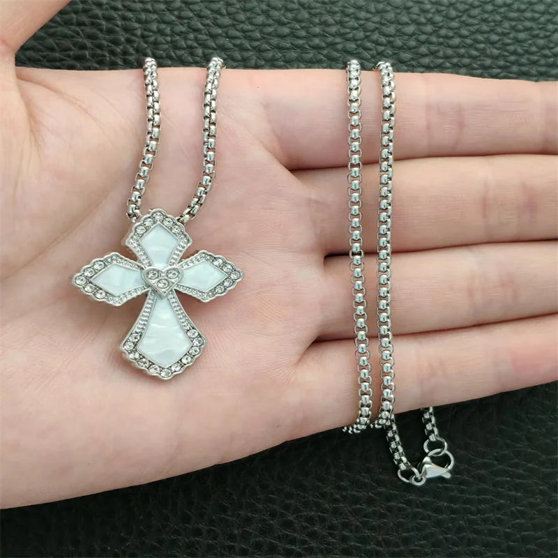 Collier croix rétro gothique, style européen et américain, pour hommes et femmes, tendance streetwear hip-hop, polyvalent