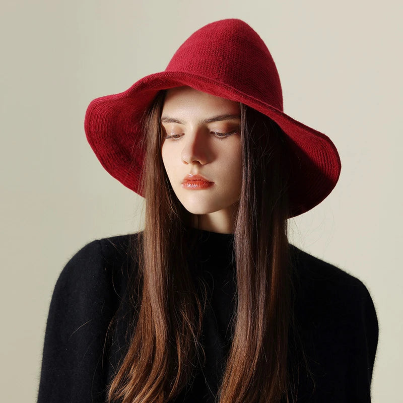 Chapeau de sorcière vintage en tricot de laine pour costume d'Halloween – Idéal pour fêtes, cosplay, bals masqués et décoration de festival
